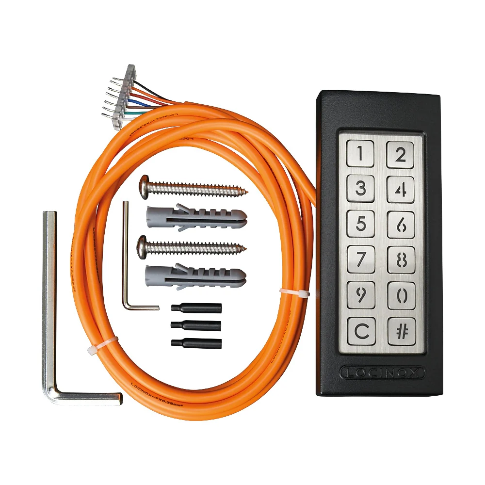 SLIMSTONE-2-9005 Weerbestendig codeklavier met 2 interne relais in RAL 9005