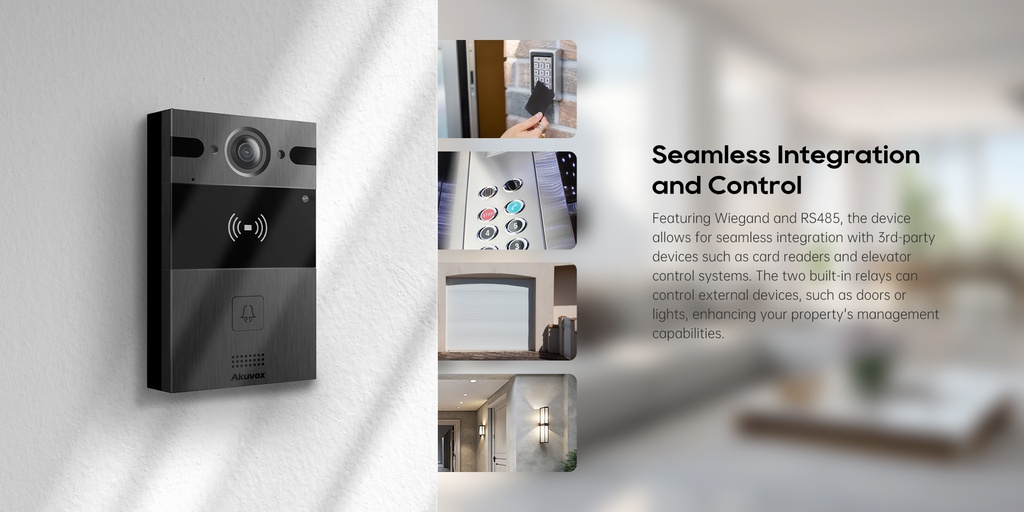 Akuvox R20A Intercom, incl. opbouw set I Zwart