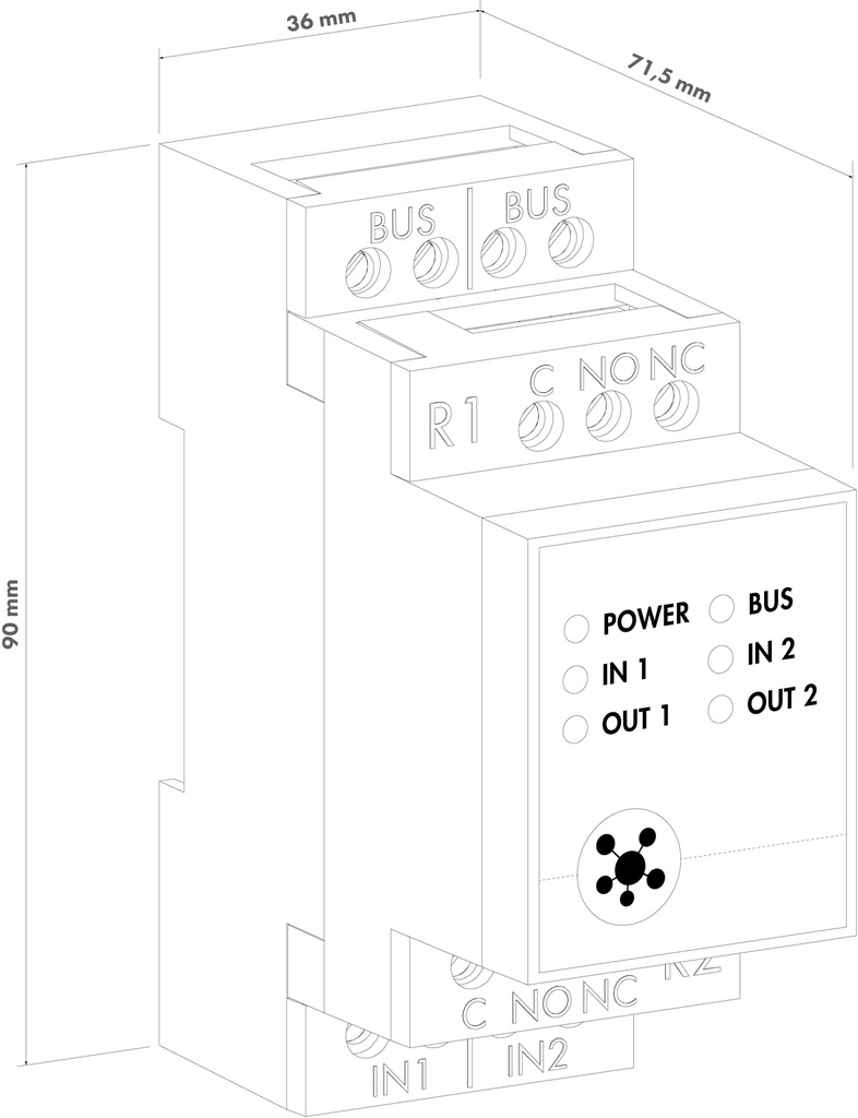 2-kanaals relaismodule - SWITCHSTONE-STD-X-230 I Locinox