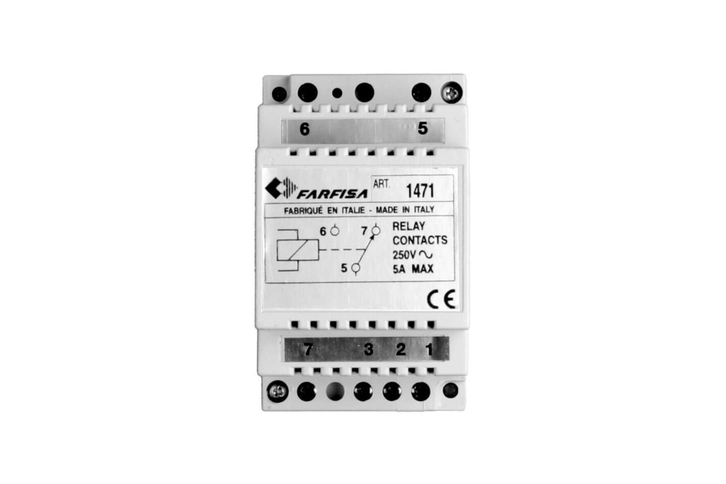 UNIVERSELE RELAIS-12 VAC-12-24 VDC I Farfisa