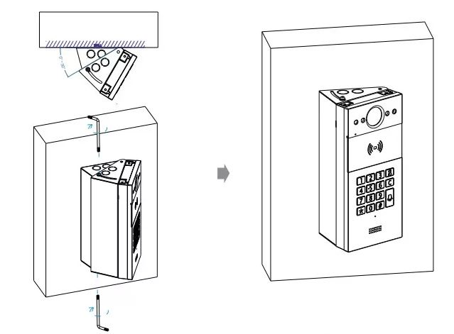 Akuvox R20A hoekbeugel 