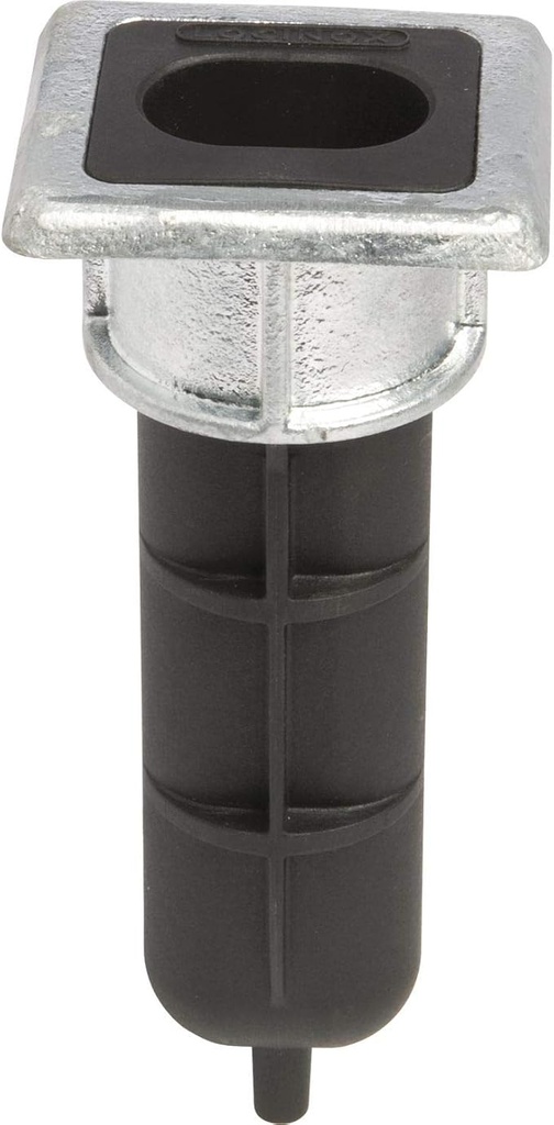 Locinox Grondstopper EGS voor VSF stangen 70 x 65 x 6 mm I hoogte 166,5 mm I zwart/thermisch verzinkt I 65 x 70 x 166,5