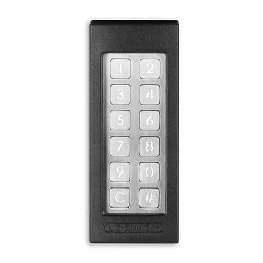 [P00009877-9005] SLIMSTONE-2-9005 Weerbestendig codeklavier met 2 interne relais in RAL 9005 Locinox