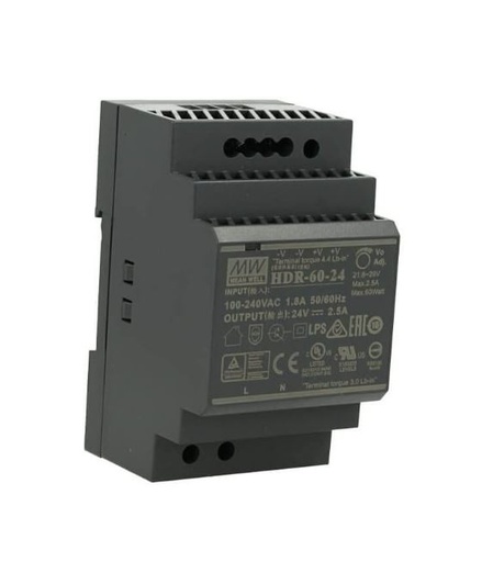 [HDR-60-24] Power Supply Unit For 2-Wire IP Intercom I 24V HDR-60-24