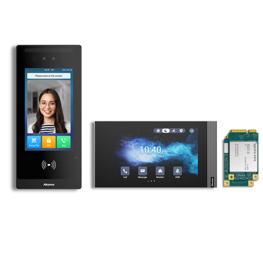 [KIT/E18C] Akuvox KIT 4G Videofoon I E18C Zwart Buitenpost met codeklavier I Binnenpost I 4G module geconfigurerd (kopie)